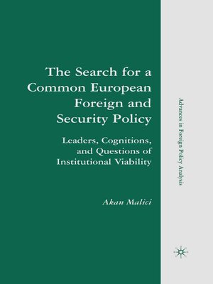 cover image of The Search for a Common European Foreign and Security Policy